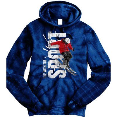 Snow Skiing Tie Dye Hoodie