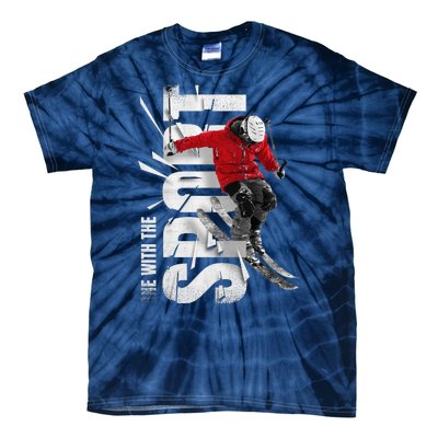 Snow Skiing Tie-Dye T-Shirt