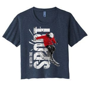 Snow Skiing Women's Crop Top Tee