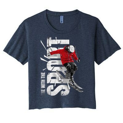 Snow Skiing Women's Crop Top Tee