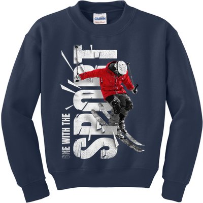 Snow Skiing Kids Sweatshirt