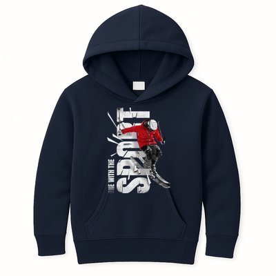 Snow Skiing Kids Hoodie