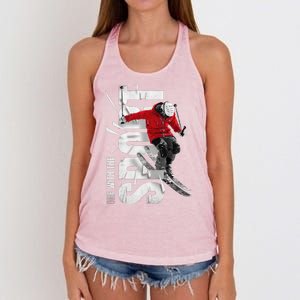 Snow Skiing Women's Knotted Racerback Tank