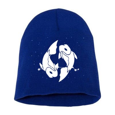 Star Sign Symbol Horoscope Pisces Zodiac Gift Short Acrylic Beanie