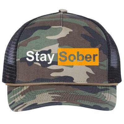 Stay Sober Retro Rope Trucker Hat Cap