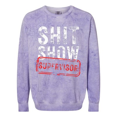 S.H.I.T Show Supervisor Hilarious Vintage Funny Sarcastic Colorblast Crewneck Sweatshirt