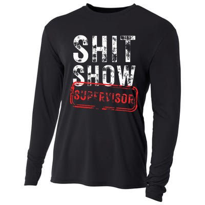 S.H.I.T Show Supervisor Hilarious Vintage Funny Sarcastic Cooling Performance Long Sleeve Crew