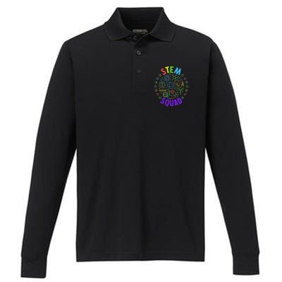 Stem Squad Science Technology Engineering And Math Performance Long Sleeve Polo