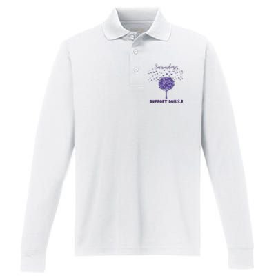 Sarcoidosis Support Squad Performance Long Sleeve Polo