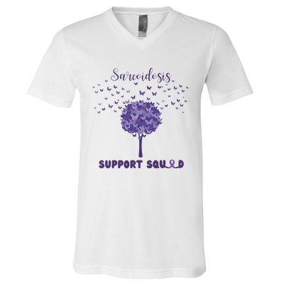 Sarcoidosis Support Squad V-Neck T-Shirt