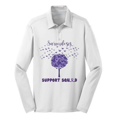 Sarcoidosis Support Squad Silk Touch Performance Long Sleeve Polo