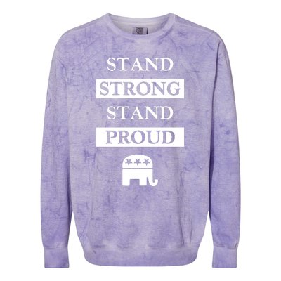 Stand Strong Stand Proud | Republican Party Colorblast Crewneck Sweatshirt