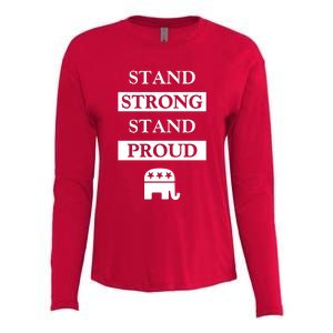 Stand Strong Stand Proud | Republican Party Womens Cotton Relaxed Long Sleeve T-Shirt