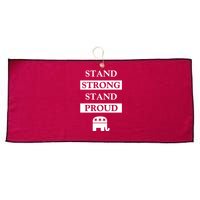 Stand Strong Stand Proud | Republican Party Large Microfiber Waffle Golf Towel