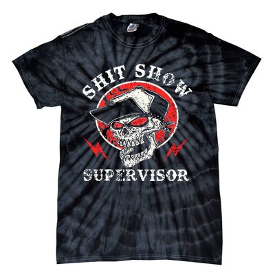 Shit Show Supervisor Skull Tie-Dye T-Shirt