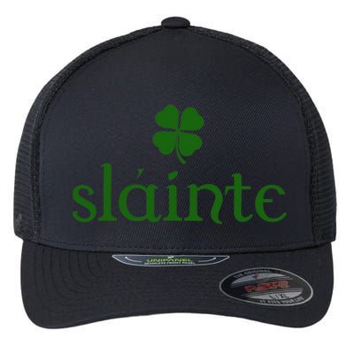 Slainte Shamrock St Patrick's Day Matching Flexfit Unipanel Trucker Cap