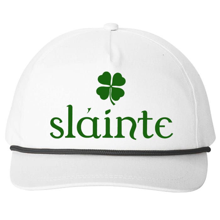 Slainte Shamrock St Patrick's Day Matching Snapback Five-Panel Rope Hat