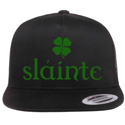 Slainte Shamrock St Patrick's Day Matching Flat Bill Trucker Hat