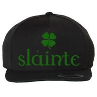 Slainte Shamrock St Patrick's Day Matching Wool Snapback Cap