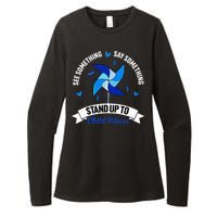 See Something Say Something Child Abuse Awareness Pinwheel Womens CVC Long Sleeve Shirt