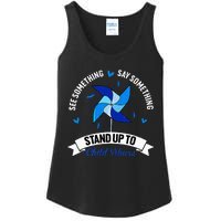 See Something Say Something Child Abuse Awareness Pinwheel Ladies Essential Tank