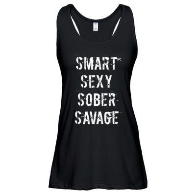 Smart Sexy Sober Savage Sobriety And Addiction Recovery Ladies Essential Flowy Tank