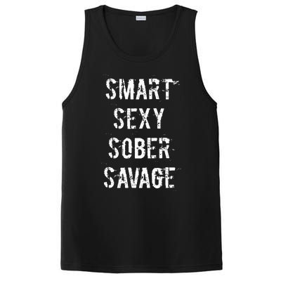 Smart Sexy Sober Savage Sobriety And Addiction Recovery PosiCharge Competitor Tank