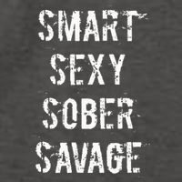 Smart Sexy Sober Savage Sobriety And Addiction Recovery Vector Backpack