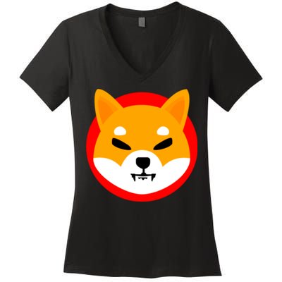 Shiba SHIB Shiba Token Shiba Inu Coin Women's V-Neck T-Shirt