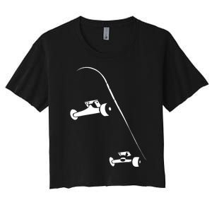 Skateboarder Skateboarding Skateboard Women's Crop Top Tee