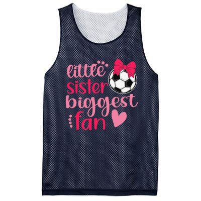 Soccer Sister Soccer Sis Funny Little Sister Biggest Fan Mesh Reversible Basketball Jersey Tank