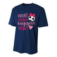 Soccer Sister Soccer Sis Funny Little Sister Biggest Fan Performance Sprint T-Shirt