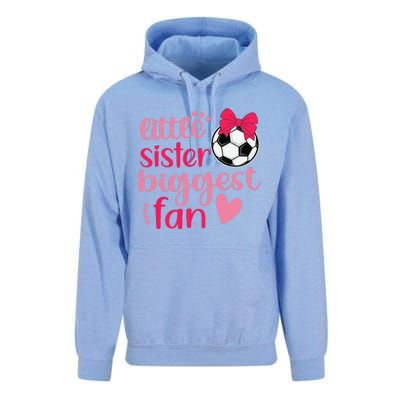 Soccer Sister Soccer Sis Funny Little Sister Biggest Fan Unisex Surf Hoodie