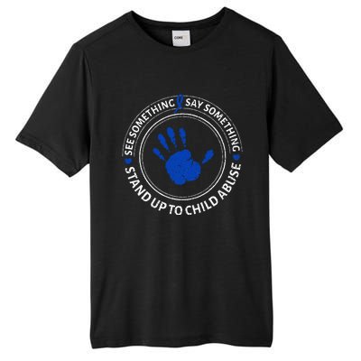 See Something Say Something Child Abuse Awareness Ribbon Tall Fusion ChromaSoft Performance T-Shirt