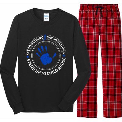 See Something Say Something Child Abuse Awareness Ribbon Long Sleeve Pajama Set