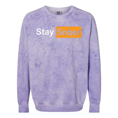 Stay Sober Colorblast Crewneck Sweatshirt