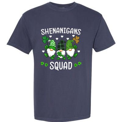 Shenanigans Squad St Patricks Day Gnomes Green Proud Irish Garment-Dyed Heavyweight T-Shirt