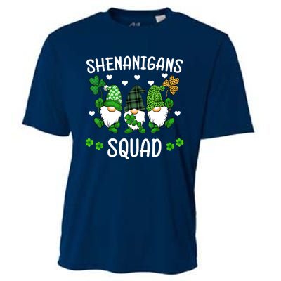 Shenanigans Squad St Patricks Day Gnomes Green Proud Irish Cooling Performance Crew T-Shirt