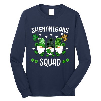 Shenanigans Squad St Patricks Day Gnomes Green Proud Irish Long Sleeve Shirt