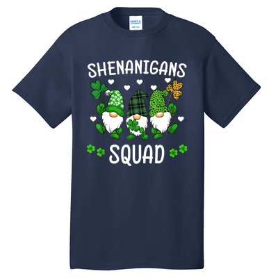 Shenanigans Squad St Patricks Day Gnomes Green Proud Irish Tall T-Shirt