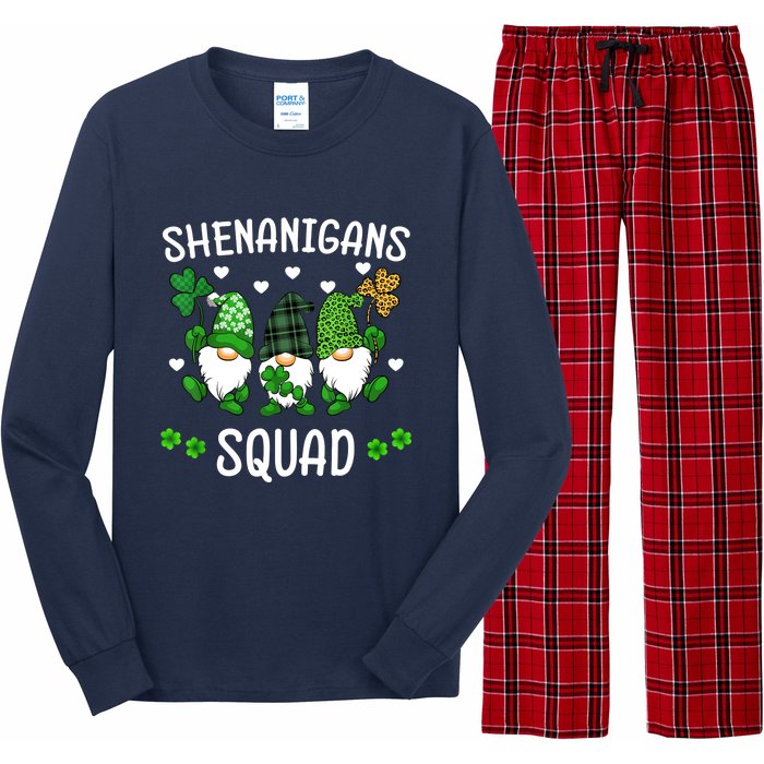 Shenanigans Squad St Patricks Day Gnomes Green Proud Irish Long Sleeve Pajama Set