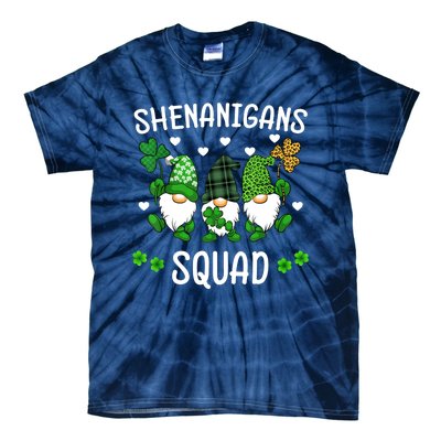 Shenanigans Squad St Patricks Day Gnomes Green Proud Irish Tie-Dye T-Shirt