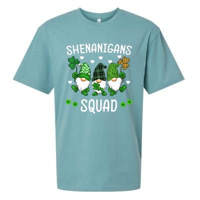 Shenanigans Squad St Patricks Day Gnomes Green Proud Irish Sueded Cloud Jersey T-Shirt