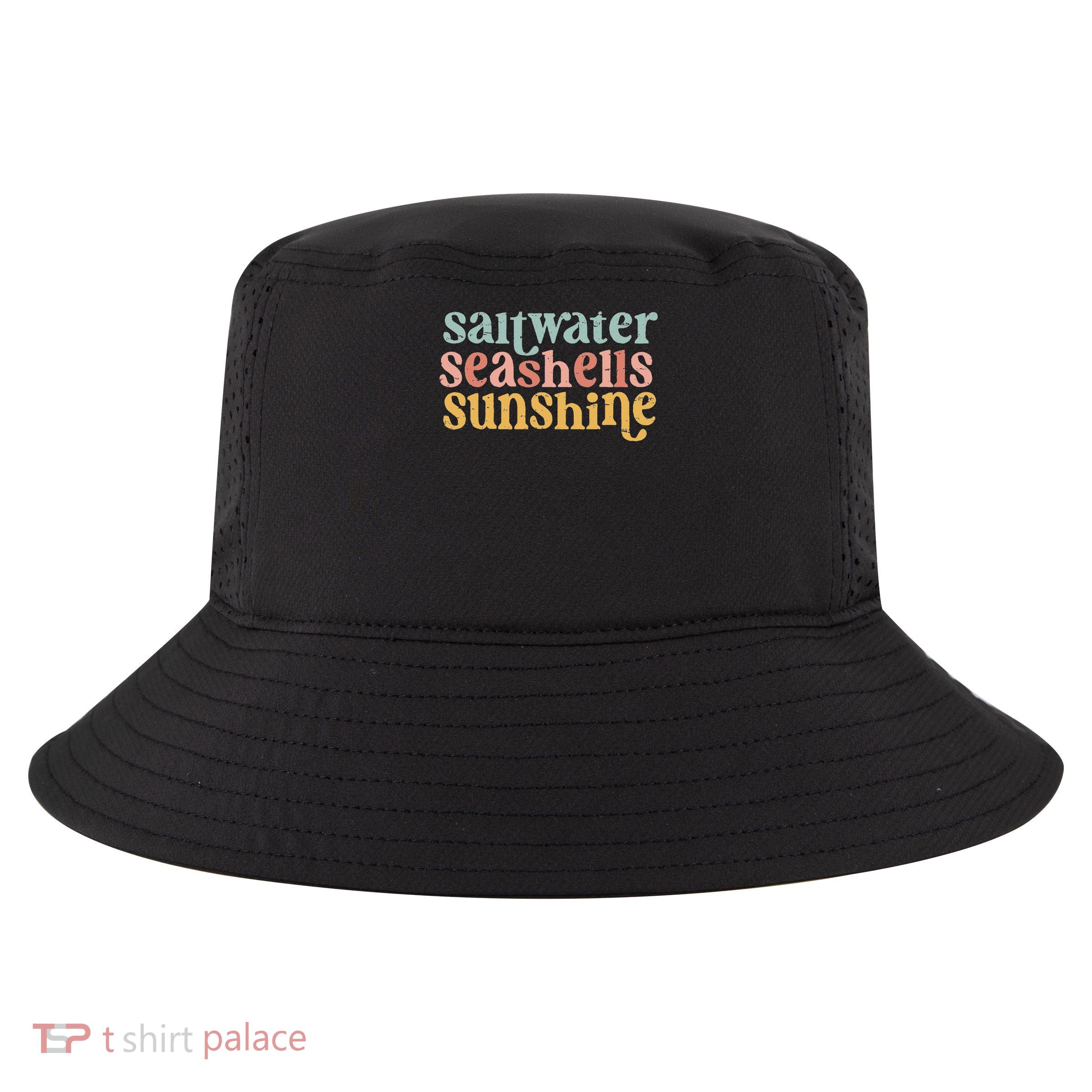 Saltwater Seashells Sunshine  Cool Comfort Performance Bucket Hat