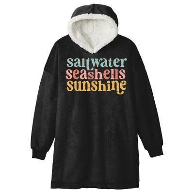 Saltwater Seashells Sunshine  Hooded Wearable Blanket