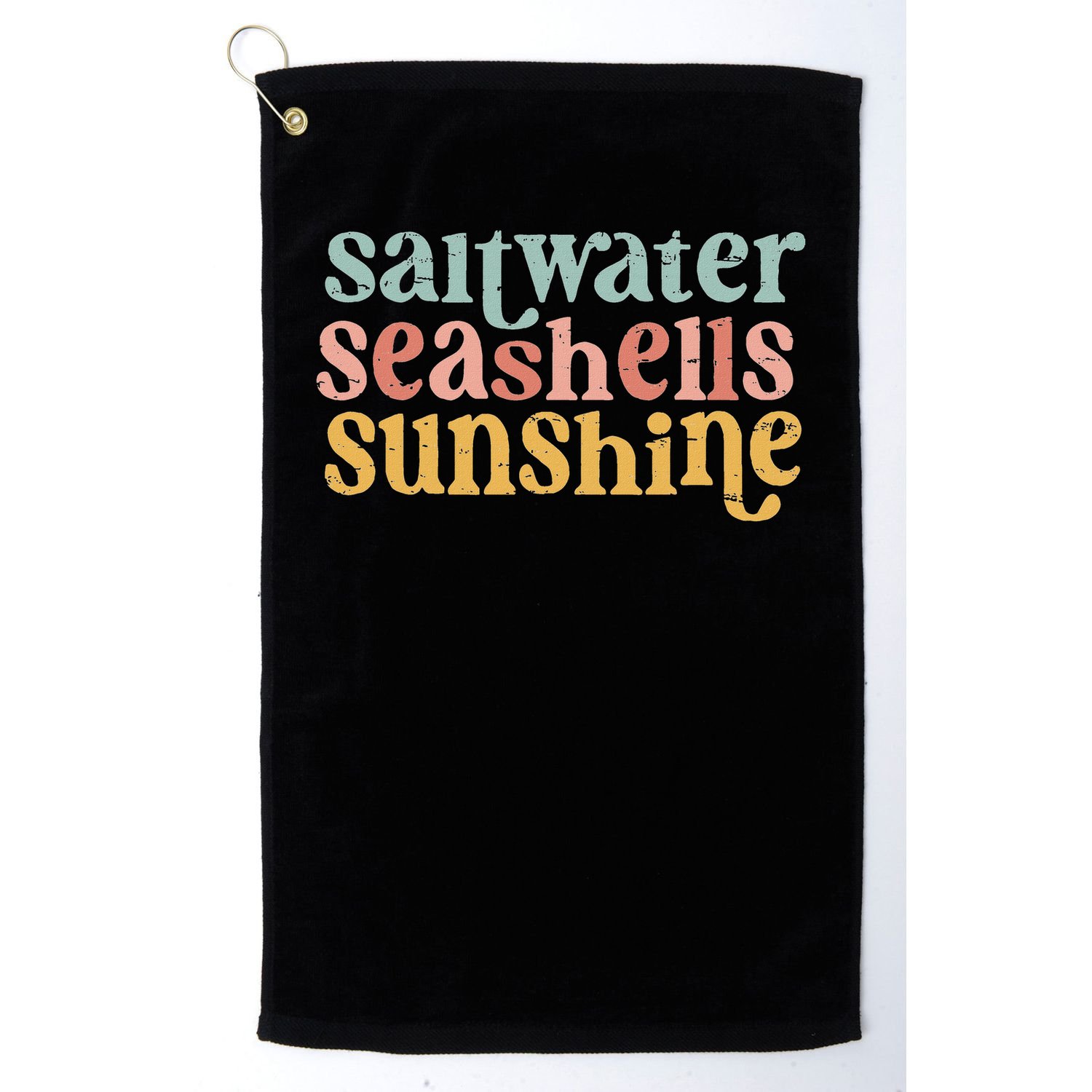 Saltwater Seashells Sunshine  Golf Towel