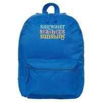 Saltwater Seashells Sunshine  16 in Basic Backpack