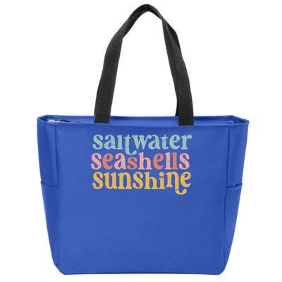 Saltwater Seashells Sunshine  Zip Tote Bag