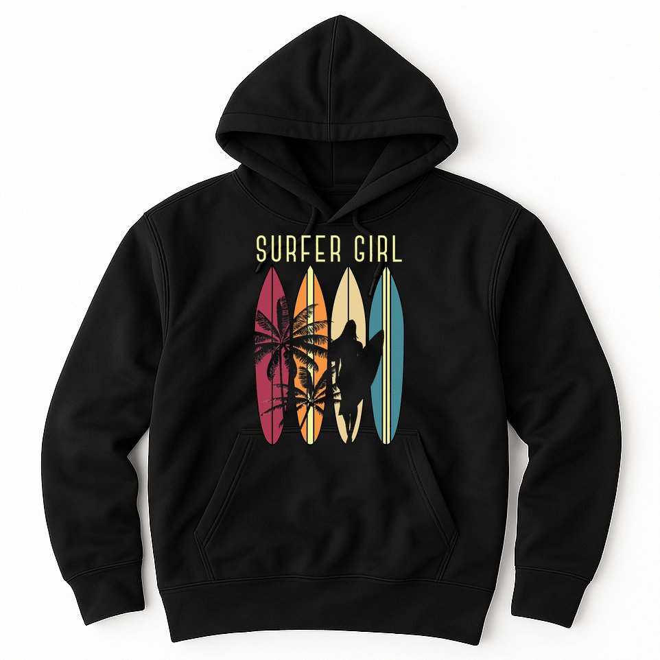 Surfer Surfboard Surfing Wo Surf Ocean Surfing Hoodie