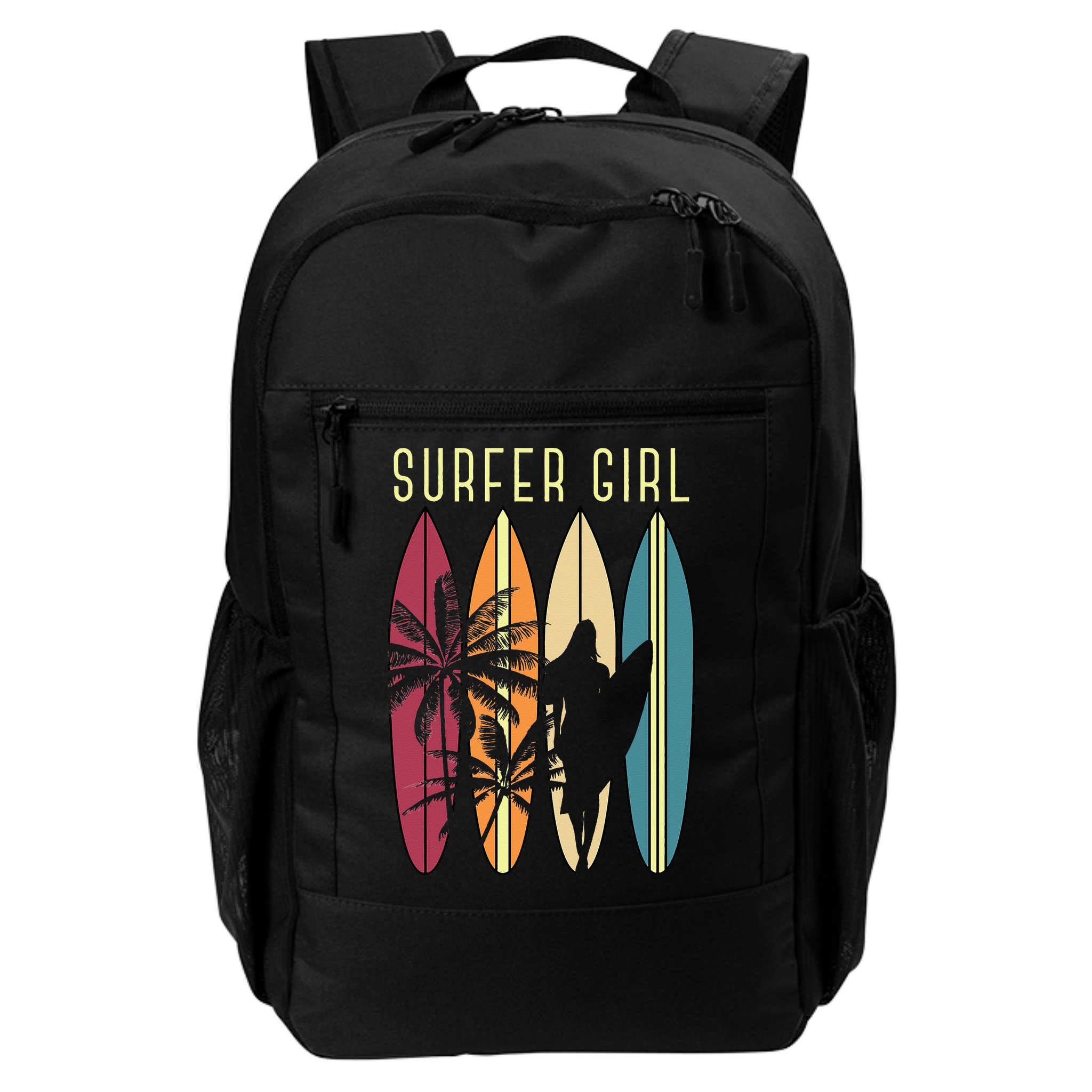 Surfer Surfboard Surfing Wo Surf Ocean Surfing Backpack